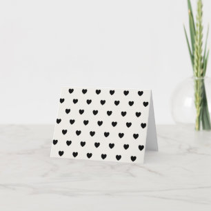 Cute Hearts Motif en noir et blanc chic