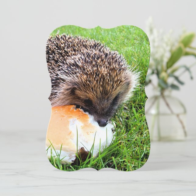 CUTE HEDGEHOG Invitation (Debout devant)