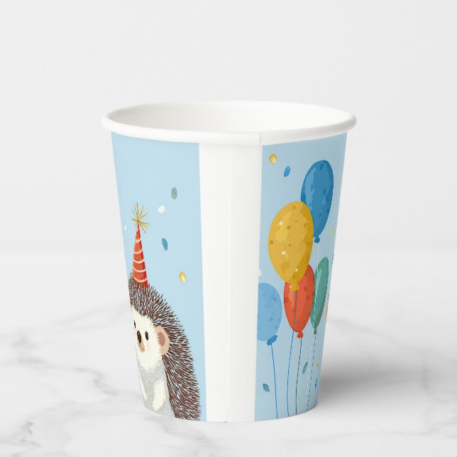 Cute Hedgehog Party Paper Cups Pappbecher (Rechts)