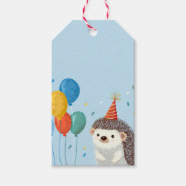 Cute Hedgehog Party Paper  Geschenkanhänger