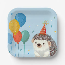 Cute Hedgehog Party Paper Plates Pappteller