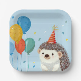 Cute Hedgehog Party Paper Plates Pappteller
