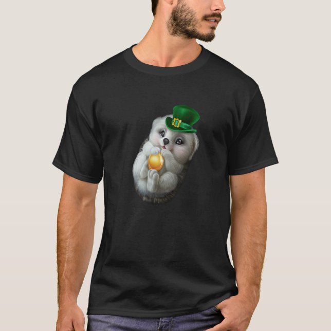 Cute Hedgehog St Patricks Day Patricks Luck Shamro T-Shirt (Vorderseite)