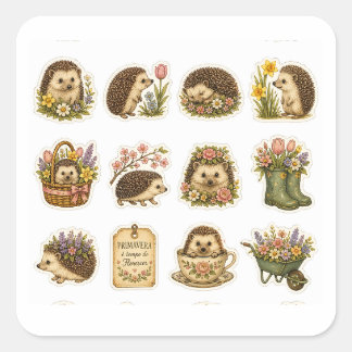 Cute Hedgehog Sticker Sheet