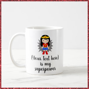 Cute Héros Superpuissance café Mug