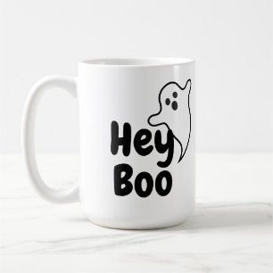 Cute Hey Boo Drôle Fantôme Halloween Café Mug