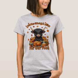 Cute Highland Cow Thanksgiving Feast Tee