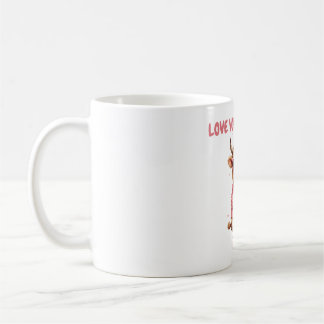 Cute Highland Cow Valentine Heart Glasses Coffee m Kaffeetasse