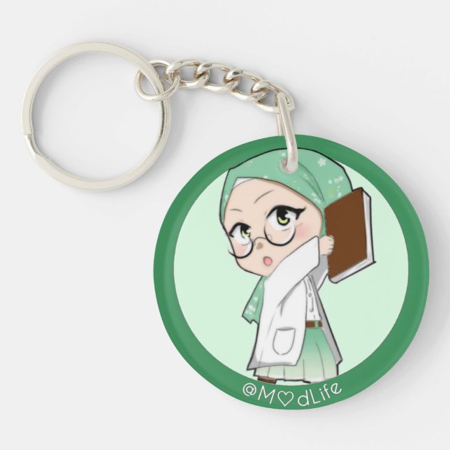 cute hijabed anime key chain (Devant)