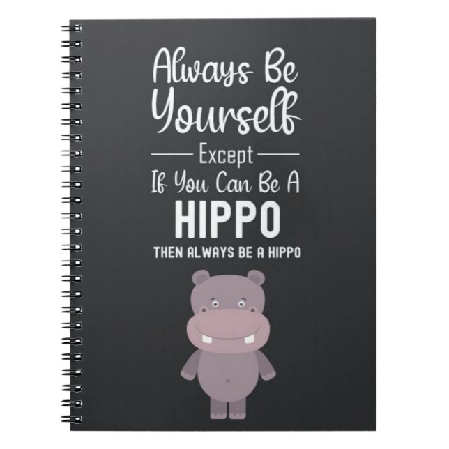 Cute Hippo Gifts Hippopotamus Funny Animals Humor Notizblock (Vorderseite)