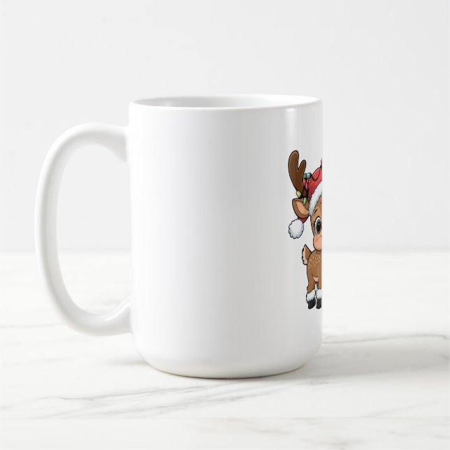 Cute Holiday Reindeer & Snowman Kaffeetasse (Links)
