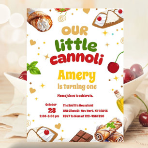Cute Holy Cannoli Moderne Anniversaire Invitation