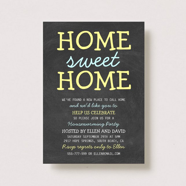Cute Home Sweet Home Accueil Ménage Invitations (Créateur téléchargé)
