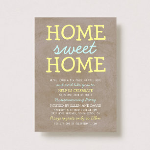 Cute Home Sweet Home Accueil Ménage Invitations