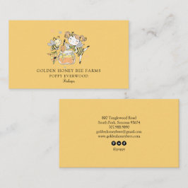 Cute Honey Bee Apiary Beekeeper Honey Products  Visitenkarte