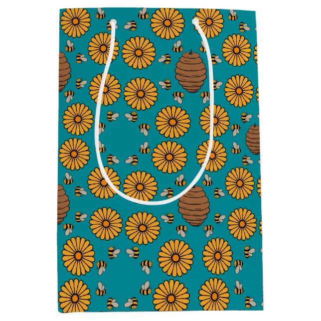 Cute Honeybee  Mittlere Geschenktüte (Vorderseite)