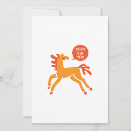 Cute Horse Chinese new year Feiertagskarte