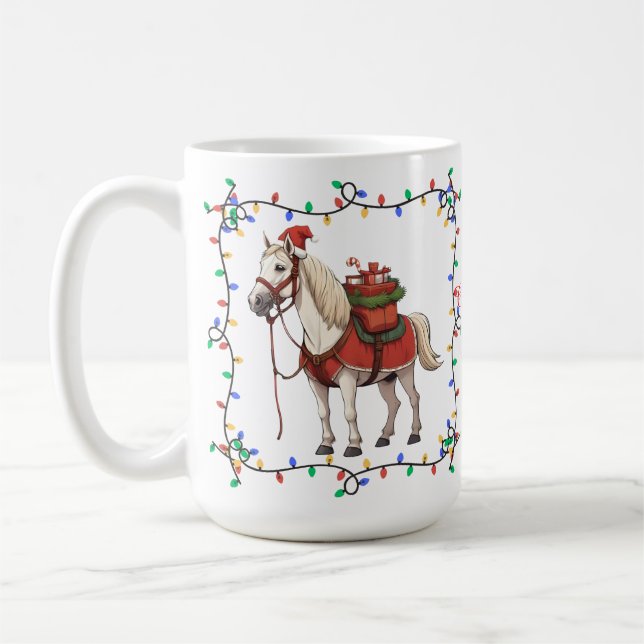 Cute Horse Christmas Mug (Gauche)