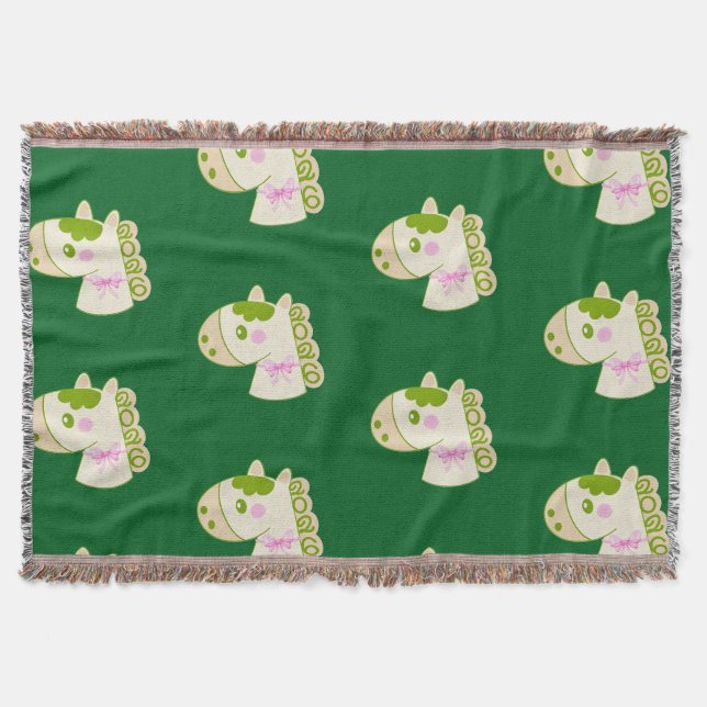 Cute Horses Chinese New Year 2026 Lucky  Decke (Vorderseite)