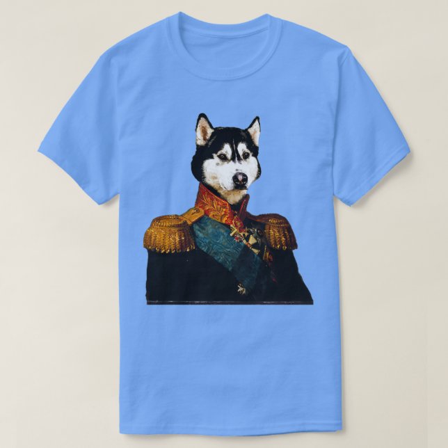 Cute Husky Distinguish Royal Dog Pets on renaissan T-Shirt (Design vorne)