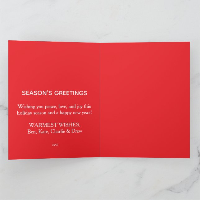 Cute Husky Dog Christmas Winter Seamless Pattern  Karte (Innenseite)