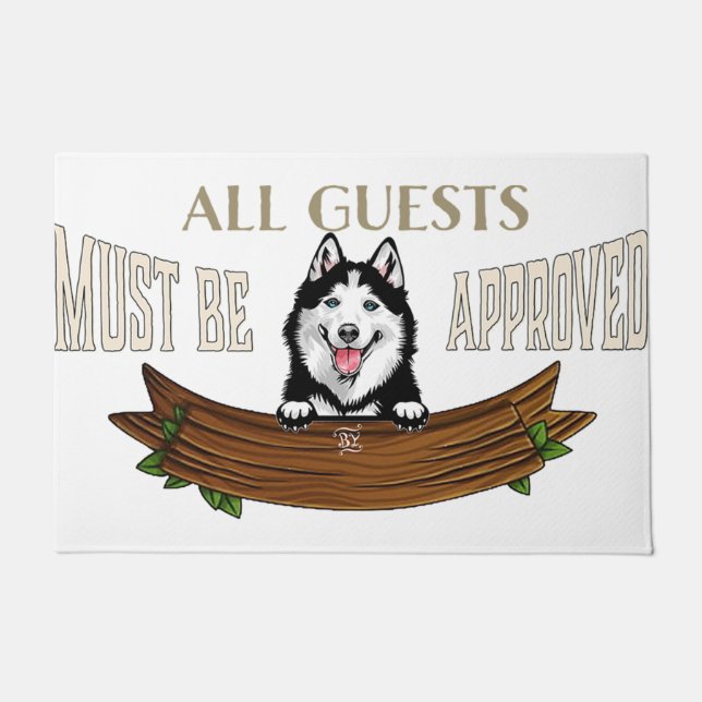Cute Husky Quotes Rug, Siberian Husky Mat Fußmatte (Vorderseite)