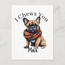 Cute I Chews You | Französische Postkarte
