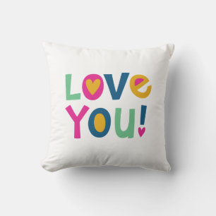 Cute I Love You Kids Valentine Kissen