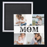 Cute I LOVE YOU MOM Mother's Day Photo Magnet<br><div class="desc">Cute I Love You Mom Mother's Day Photo Magnets features four of your favorite photos with the text "I love you Mom" in modern black typography. Designed by ©Evco Studio www.zazzle.com/store/evcostudio</div>