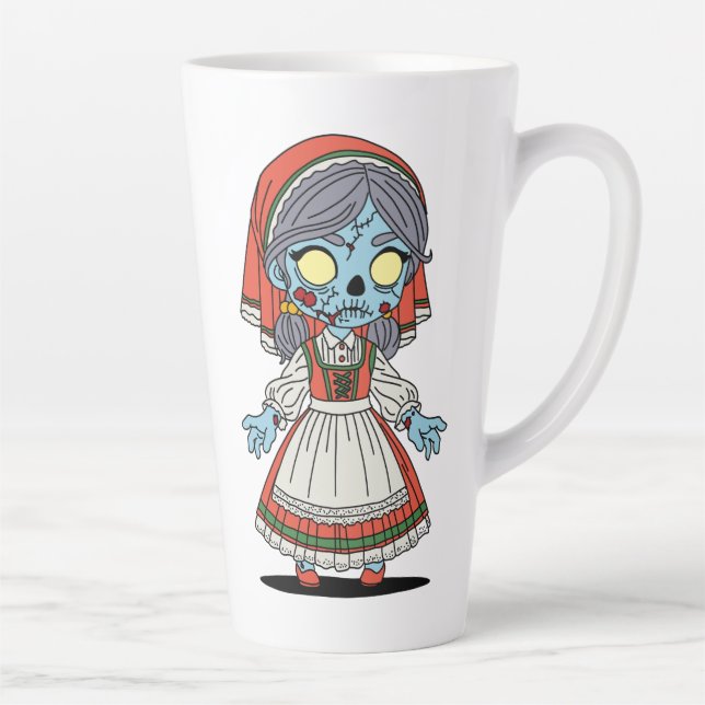 Cute Italian Zombie  Milchtasse (Rechts)