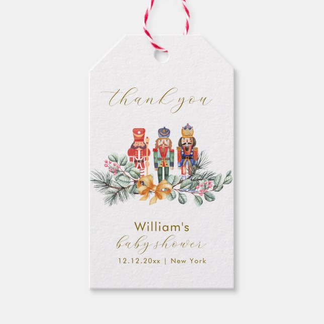 Cute It's Cold Outside Nutcracker Baby Shower  Geschenkanhänger (Vorderseite)