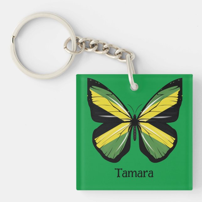 Cute Jamaica Butterfly Nom personnalisable (Devant)