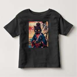 Cute Japanese Samurai Cat  Kleinkind T-shirt
