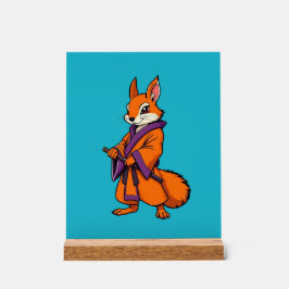 Cute Japanese Samurai Squirrel
