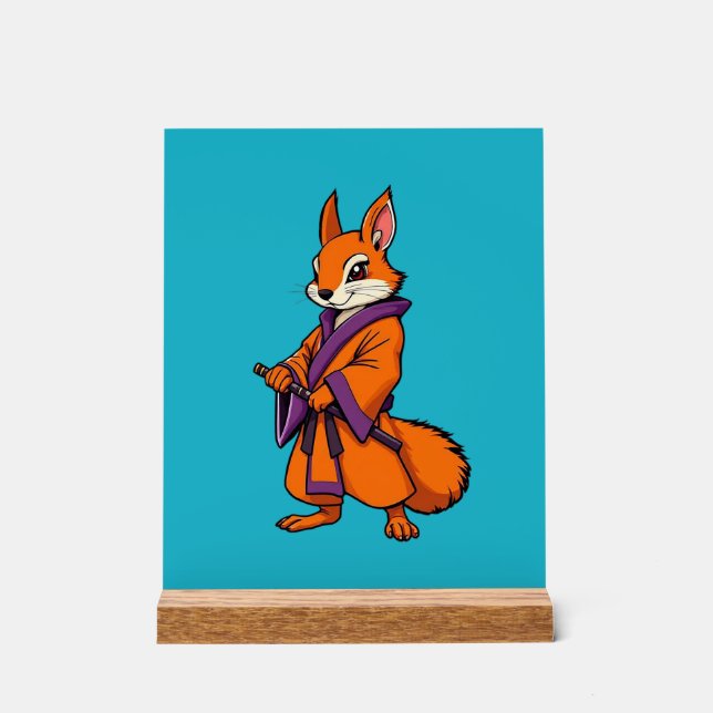 Cute Japanese Samurai Squirrel (Recto)