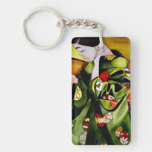 Cute Japonaise Geisha aquarelle peinture