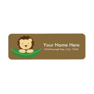 Cute Jungle Lion Safari Baby showers Étiquettes de