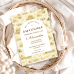 Cute Jungle Safari Baby Shower Einladung<br><div class="desc">A sweet storybook-style safari design featuring gentle watercolor baby animals including lions, giraffes, and elephants surrounded by soft jungle greenery and a delicate botanical background. The warm neutral palette of cream, honey gold, and soft olive creates a timeless nature-inspired aesthetic, while the elegant arched layout provides a beautiful space for...</div>