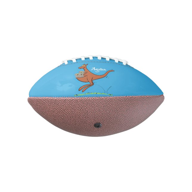 Cute kangaroo and koalas cartoon illustration football (Gedreht 270)