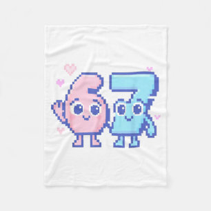 Cute Kawaii 67 Six Seven Meme 6 7 Mädchen Italieni Fleecedecke