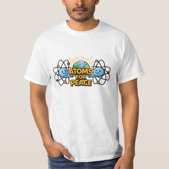 Cute Kawaii Atoms For Peace- Science Teach T-Shirt (Vorderseite)