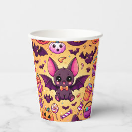 Cute kawaii bat candy halloween pappbecher