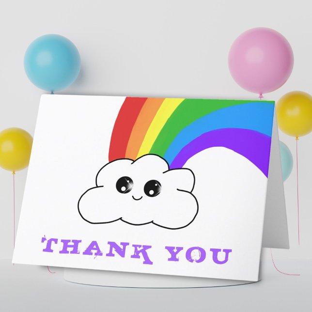 Cute Kawaii Carte de remerciements des enfants en  (Créateur téléchargé)