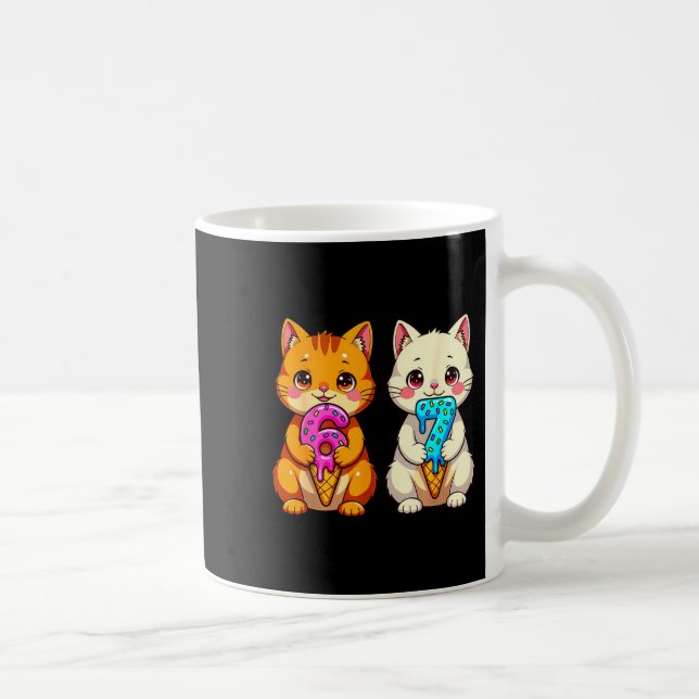 Cute Kawaii Cats Neko 67 Drip Meme Funny Six Seven Kaffeetasse (Rechts)