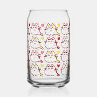 Cute Kawaii Chats et Coeurs Motif
