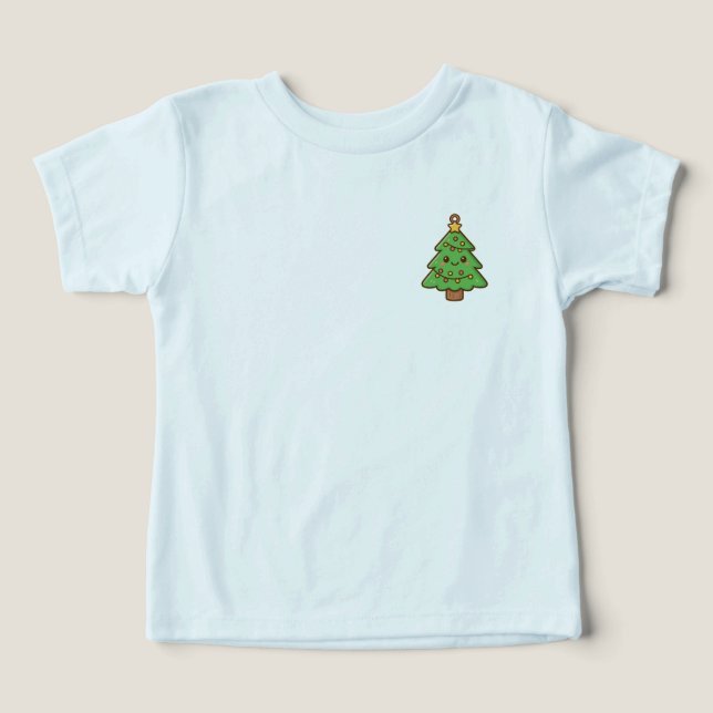 Cute Kawaii Chemise d'arbre de Noël • Cadeau de va (Design Recto)