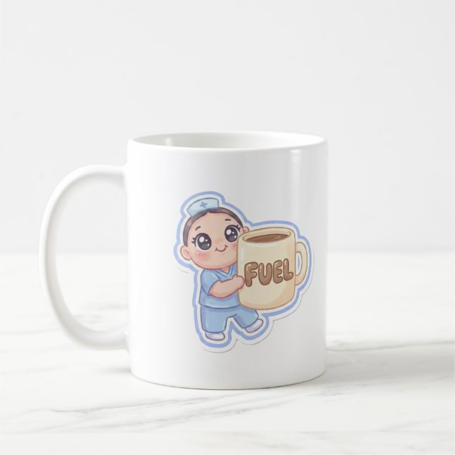 Cute Kawaii Chibi Nurse Giant Coffee Fuel Mug Kaffeetasse (Links)