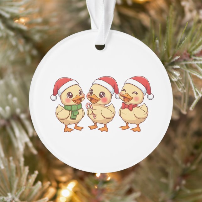 Cute Kawaii Christmas Ducks | Festive Holiday  Ornament (Baum)