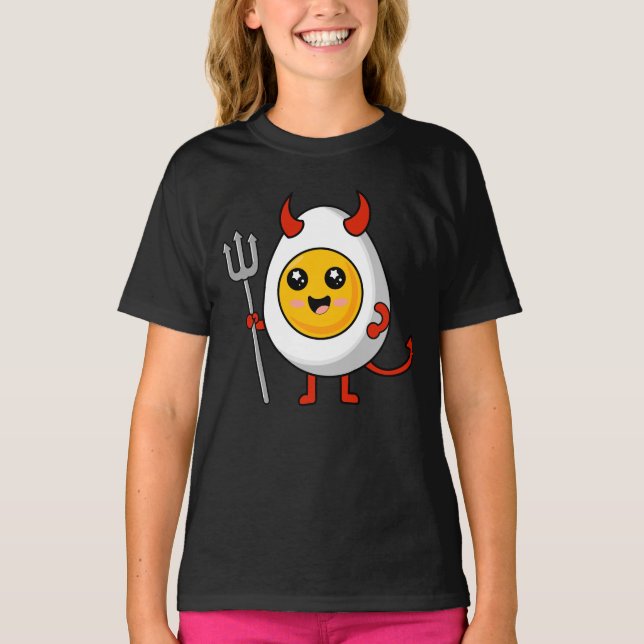 Cute Kawaii Deviled Egg T-Shirt (Vorderseite)