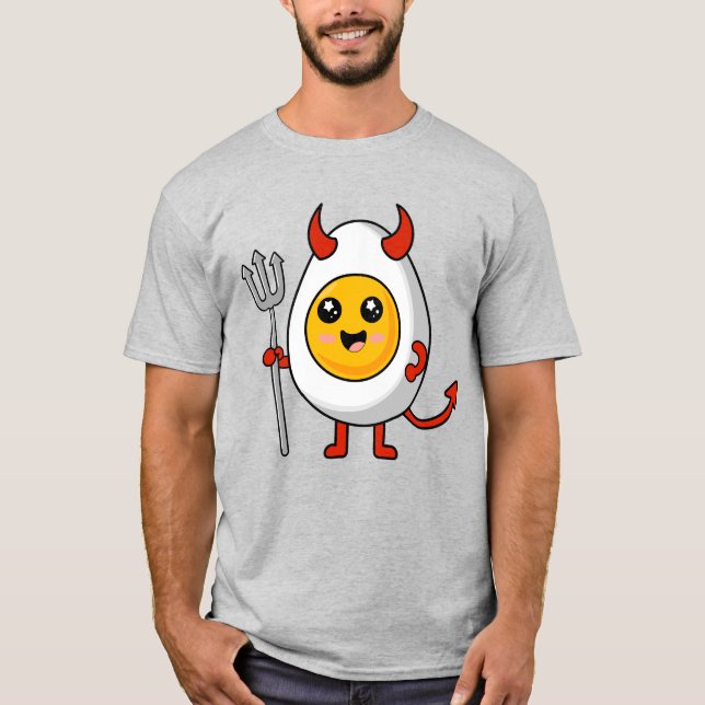Cute Kawaii Deviled Egg T-Shirt (Vorderseite)